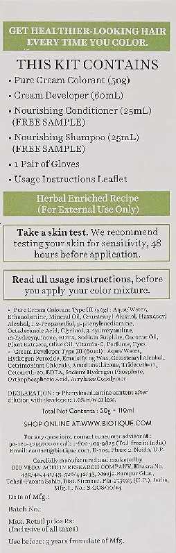 Biotique Herbcolor Conditioning Hair Colour, 110 ml-6.webp